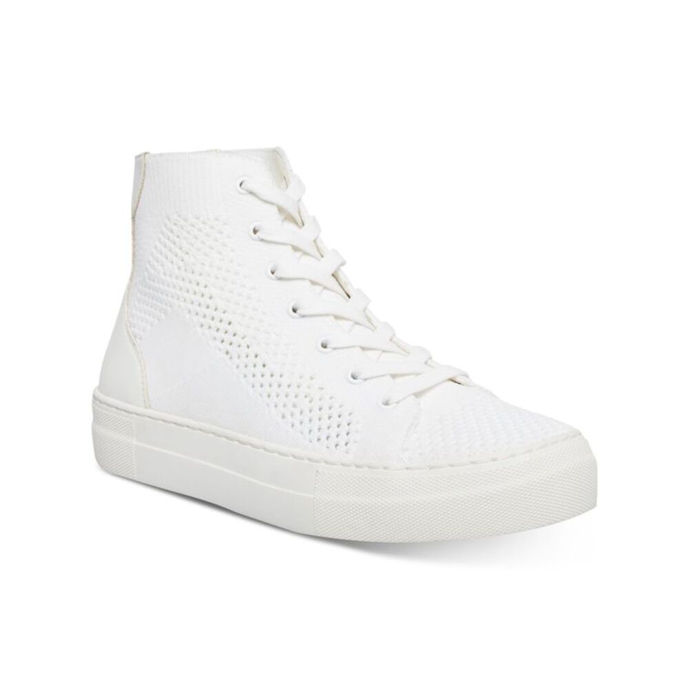 NWT MADDEN GIRL Womens White Knit Ribbing At Boss Platform Sneakers 6 M